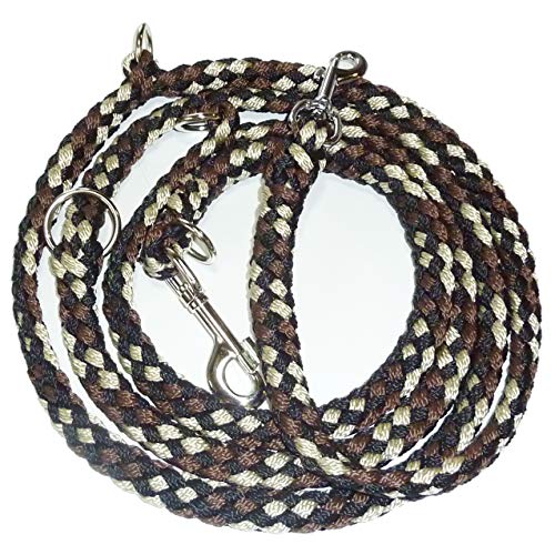 Activity4Dogs Geflochtene Hundeleine | 4-Fach verstellbare Führleine | 2,80 m lang | Durchmesser 15mm | für größere und große Hunde | braun-schwarz-weiß | Made in Germany Activity4Dogs Geflochtene Hundeleine | 4-Fach verstellbare Führleine | 2,80 m lang | Durchmesser 15mm | für größere und große Hunde | braun-schwarz-weiß | Made in Germany von Activity4Dogs