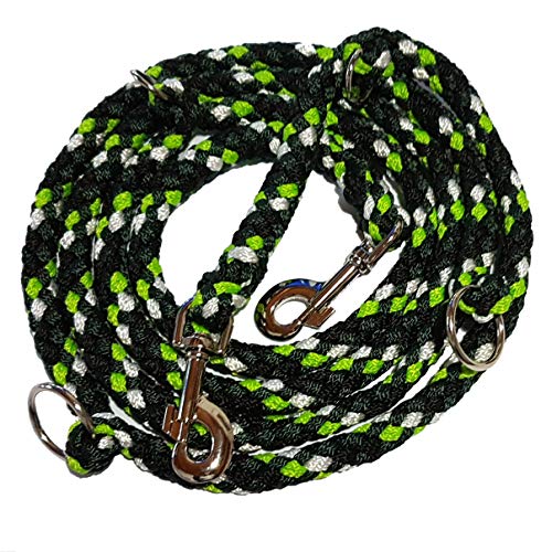 Activity4Dogs Geflochtene Hundeleine | 4-Fach verstellbare Führleine | 2,80 m lang | Durchmesser 15mm | für größere und große Hunde | apfelgrün-tannengrün-schwarz-weiß | Made in Germany Activity4Dogs Geflochtene Hundeleine | 4-Fach verstellbare Führleine | 2,80 m lang | Durchmesser 15mm | für größere und große Hunde | apfelgrün-tannengrün-schwarz-weiß | Made in Germany von Activity4Dogs