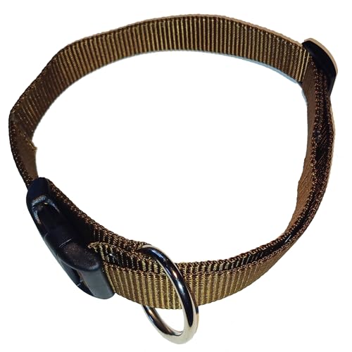 Activity4Dogs Hundehalsband Nylon, stufenlos verstellbar 38cm bis 55cm, braun von Activity4Dogs
