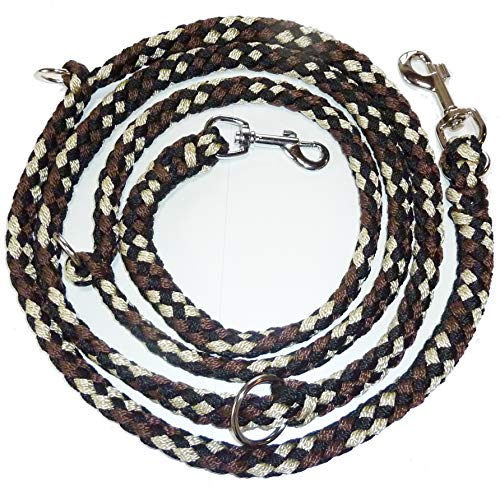 Activity4Dogs Geflochtene Hundeleine | 4-Fach verstellbare Führleine | 2,80 m lang | Durchmesser 15mm | für größere und große Hunde | braun-schwarz-weiß | Made in Germany Activity4Dogs Geflochtene Hundeleine | 4-Fach verstellbare Führleine | 2,80 m lang | Durchmesser 15mm | für größere und große Hunde | braun-schwarz-weiß | Made in Germany von Activity4Dogs