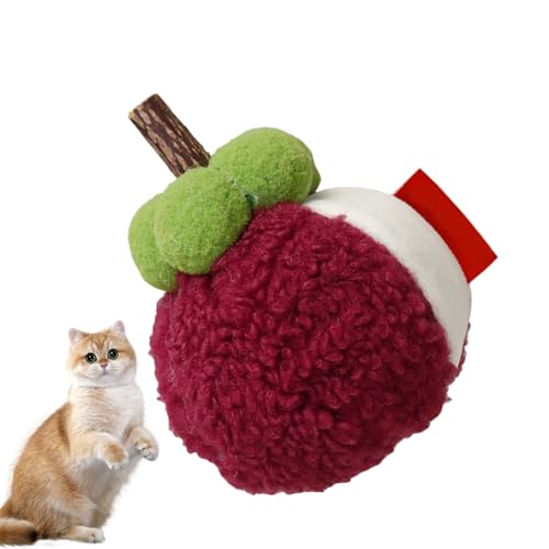 Acunny Catnip Plüschspielzeug, Katzenspielzeug mit Catnip – MangoSeen Durian Chew Toys | Simulation aus Plüsch mit Früchten für die Reinigung der Zähne von Kätzchen, interaktives Spiel, reduziert von Acunny