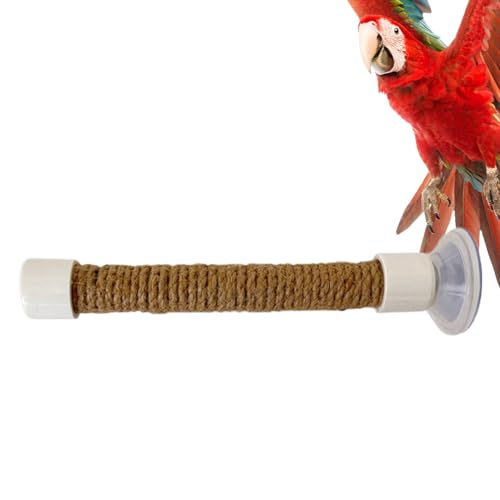 Acunny Fensterbarsch für Vögel, Saugnapfbird Barsch | SALAKEET -Trainingsstand,Saugnapfbecher Spielzeugkäfig -Training tragbarer Barsch für Kakakakakatoo -Majaw -Sittichefensterspiegel Auto Bad von Acunny