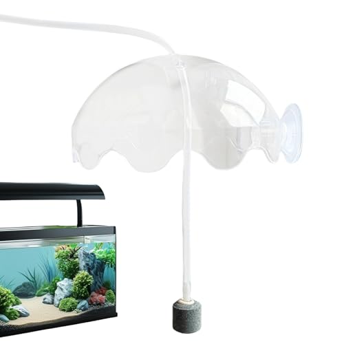 Acunny Fischtank Aerator Fischspritzer Schild Sauerstoff-Blasenbelüfter mit Schlauch, Luftstein Blase – Imprägnierte Acryl-Schallplattenabdeckung für von Acunny