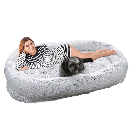 Acunny Großes Hundebett, waschbar, für Erwachsene für Menschen – Innenkissen, waschbar, bequem | bequemes Welpensofa mit erhöhten Rändern, Kissen aus von Acunny