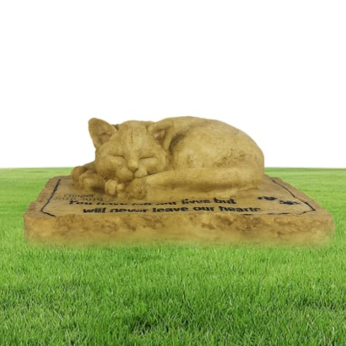 Acunny Haustier-Grabsteine für Katzen, Haustier-Gedenksteine für Katzen - wasserdichte Haustier-Gedenksteine, Katzen-Gartenstatue,Eleganter Katzengrabstein aus Harz für den Außenbereich, die Acunny Haustier-Grabsteine für Katzen, Haustier-Gedenksteine für Katzen - wasserdichte Haustier-Gedenksteine, Katzen-Gartenstatue,Eleganter Katzengrabstein aus Harz für den Außenbereich, die von Acunny