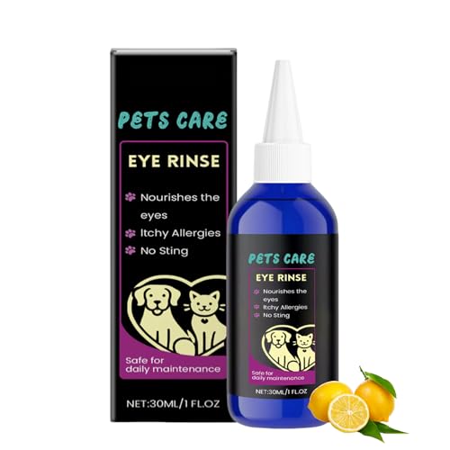 Acunny Hundeaugentropfen | 30ml Augenreinigungs Lösung Für Hunde | Flüssige Pflege Für Tierarzt Haushalt Baden Waschen Gesundheitspflege Welpe Reise Kätzchen Outdoor Tägliche Hygiene | Reinigung von Acunny