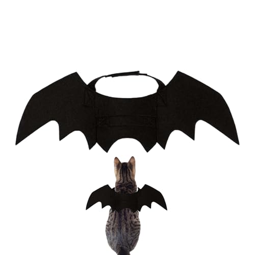 Acunny Katzen Halloween Kostüme, Filz Fledermausflügel Halloween-Kostüm Für Katzen, Lustige Verkleidung Accessoires Für Welpen Festliche Umzüge Feiern Urlaub Fotoshootings von Acunny
