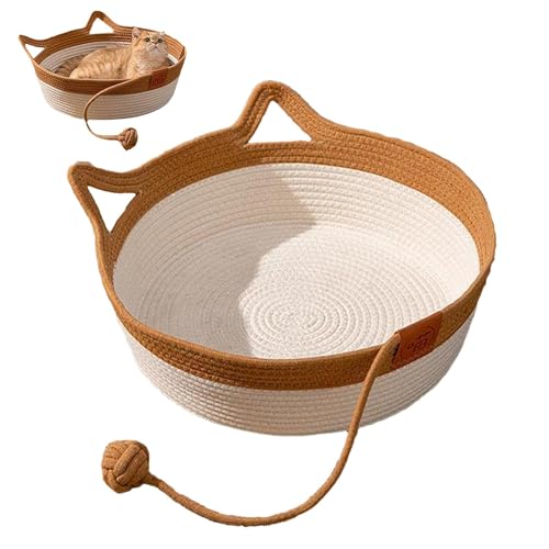 Acunny Katzenkorb Bett, Schreibtischnest Katzenbett | Handgewebtes Katzenbett Für Katzen Schlafplatz Liegeplatz Bettchen Haustierbett Körbchen Cat Bed Acunny Katzenkorb Bett, Schreibtischnest Katzenbett | Handgewebtes Katzenbett Für Katzen Schlafplatz Liegeplatz Bettchen Haustierbett Körbchen Cat Bed von Acunny