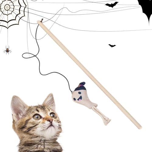 Acunny Katzenspielzeug, Katzenspielzeug für Katzen im Innenbereich – lustige Halloween-Katzenspielzeug, Katzenspielzeug, kreatives interaktives Katzenspielzeug, frecher Stab für Haustiere, Acunny Katzenspielzeug, Katzenspielzeug für Katzen im Innenbereich – lustige Halloween-Katzenspielzeug, Katzenspielzeug, kreatives interaktives Katzenspielzeug, frecher Stab für Haustiere, von Acunny