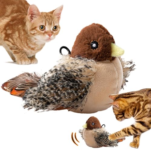Acunny Katzenspielzeug, zwitschernd, interaktives Katzenspielzeug | lustiges Spielzeug für Kätzchen mit 6 Tiergeräuschen – Spielzeug in Tierform mit Berührungsempfindung, befriedigt den natürlichen Acunny Katzenspielzeug, zwitschernd, interaktives Katzenspielzeug | lustiges Spielzeug für Kätzchen mit 6 Tiergeräuschen – Spielzeug in Tierform mit Berührungsempfindung, befriedigt den natürlichen von Acunny