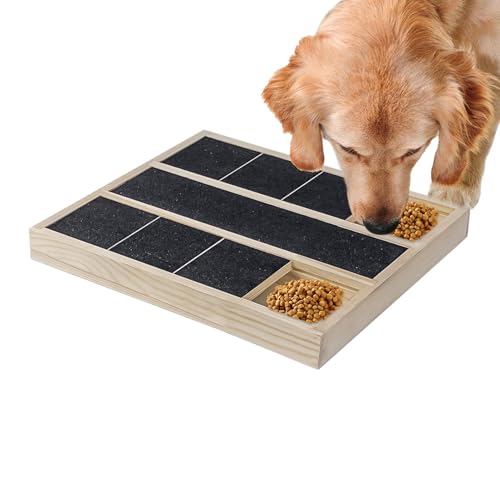 Acunny Kratzbrett für Hunde für Nägel, Kratzbrett für Hunde | Puppy Treat Scratch Board, Fellpflegestempel für Welpen aus Holz, Kratzbrett für Haustiere mit Box von Acunny