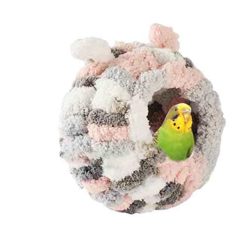 Acunny Plüschbett Eichhörnchen, Nest aus Baumwolle für Haustiere | Igelkäfignest aus warmer Baumwolle | Igelkäfignest rund, gemütliches Winterschlafhaus für Chinchilla, von Acunny