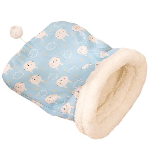 Acunny Schlafsack für Katzen, Winterschlafsack für Katzen, warmes Bett halbgeschlossen, für Katzen mit Schwanzkugel, bequemes Kissen, Bettmatte, für Haustiere von Acunny