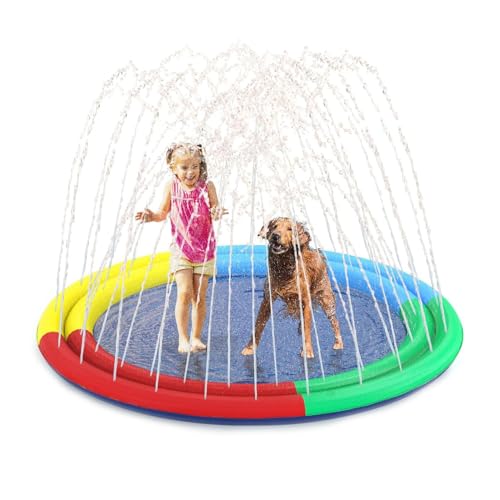 Acunny Splash Pad für Bewässerungsmatte für Hunde – rutschfestes Spiel, Sommer, Erwachsene, Tiere von Acunny