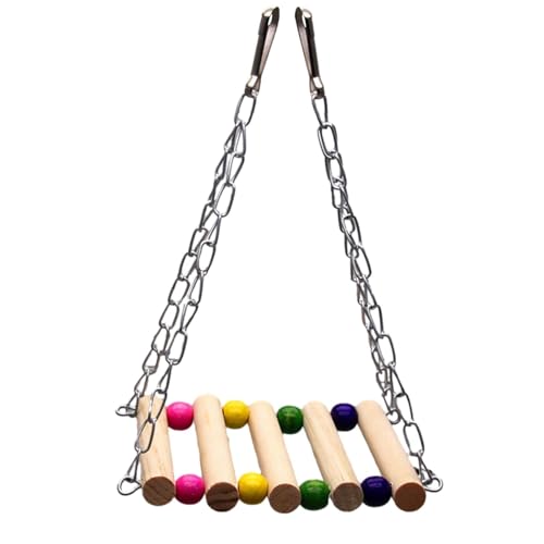 Acunny -Trainings-Hängebrücke - Rainbow Bridge Hängespielzeug, sicheres Kauspielzeug | Haustier-Vogelkäfig-Zubehör für Sittiche, Nymphensittiche, Turteltauben, Finken, Aras Acunny -Trainings-Hängebrücke - Rainbow Bridge Hängespielzeug, sicheres Kauspielzeug | Haustier-Vogelkäfig-Zubehör für Sittiche, Nymphensittiche, Turteltauben, Finken, Aras von Acunny