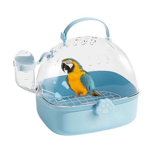 Acunny Transportkäfig für Hamster | PVC-Chinchilla-Transporter mit Wasserflasche | geräumiges Transportzubehör für Vögel, Igel, Wellensittiche, Nymphensittiche, Spatzen von Acunny
