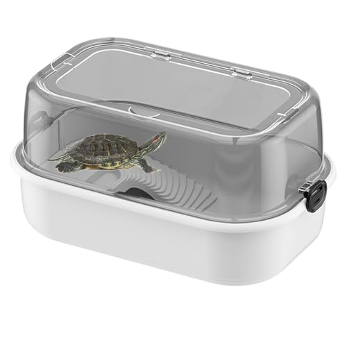 Acunny Turtle Habitat Tank Kit, Turtle Tank Kit - Turtle Aquarium -Kit mit Full View Design,Multifunktionsbereich, Backenstufe, Reptilienraum für Krabben, Krebsfisch von Acunny