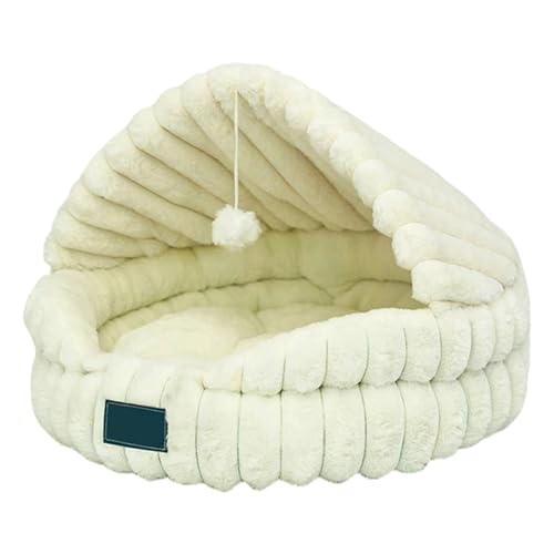 Acunny Wärmer für Katzen | Kuschelnest halbgeschlossen | Rutschhemmendes Haus und Kuscheltier | für den Innenbereich kalt Nickerchen Nacht Tag Wohnzimmer Schlafzimmer von Acunny
