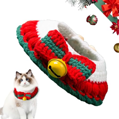 Acunny Weihnachtshalsband für Katzen mit Glocken, Weihnachtshalsband für Katzen mit Glocke – Halsband mit Fliege für Haustiere, Weihnachten mit Glocke | Zubehör für Haustiere Acunny Weihnachtshalsband für Katzen mit Glocken, Weihnachtshalsband für Katzen mit Glocke – Halsband mit Fliege für Haustiere, Weihnachten mit Glocke | Zubehör für Haustiere von Acunny