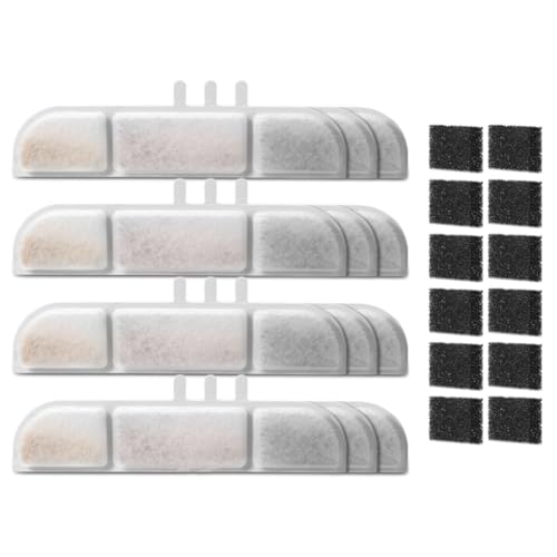Acvxulfs Ersatzfilter für Trinkbrunnen, 2,5 L, für Haustier-Trinkbrunnen, Filter mit Dreifachfiltration, Katzen-Wasserfilter, 12 Stück Acvxulfs Ersatzfilter für Trinkbrunnen, 2,5 L, für Haustier-Trinkbrunnen, Filter mit Dreifachfiltration, Katzen-Wasserfilter, 12 Stück von Acvxulfs