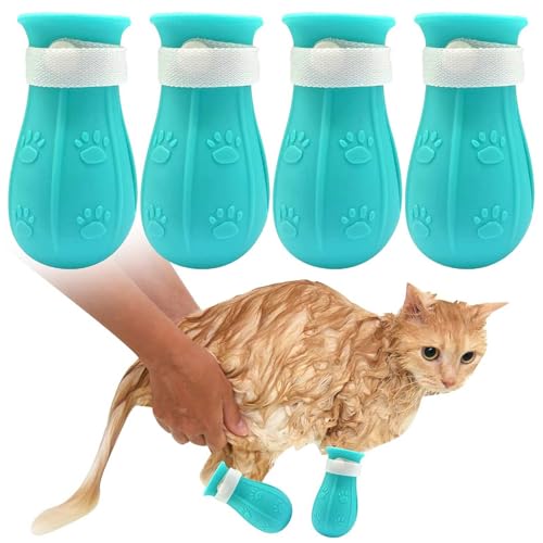 Silikon-Haustier-Schuh-Wasch-Katzenfuß-Abdeckung, Katzen-Injektion, Fütterung, Medizin, kratzfeste Fußabdeckung, Handschuhe, Katzenbadzubehör, Katzentasche Silikon-Haustier-Schuh-Wasch-Katzenfuß-Abdeckung, Katzen-Injektion, Fütterung, Medizin, kratzfeste Fußabdeckung, Handschuhe, Katzenbadzubehör, Katzentasche von Aczyqws