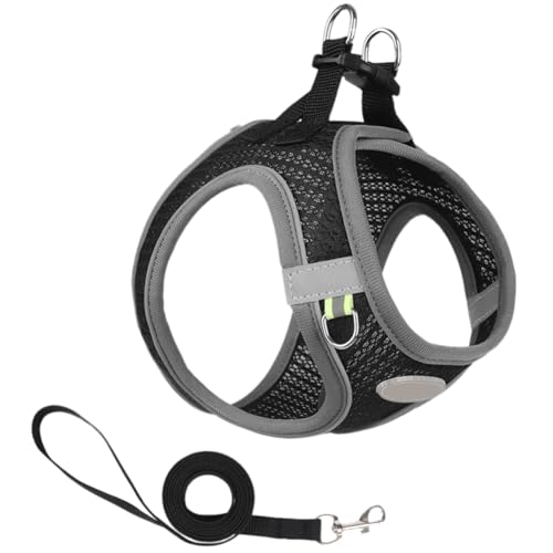 Step-in-Hundegeschirr, weiches Netzgewebe, reflektierend, atmungsaktiv, leicht zu laufen, mit Sicherheitsschnalle für extra kleine und kleine Hunde, S, Schwarz Step-in-Hundegeschirr, weiches Netzgewebe, reflektierend, atmungsaktiv, leicht zu laufen, mit Sicherheitsschnalle für extra kleine und kleine Hunde, S, Schwarz von Aczyqws
