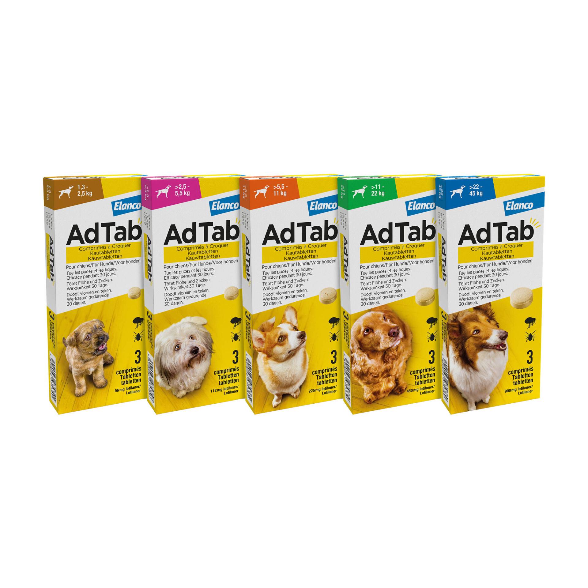AdTab Hund - 900 mg - 22-45 kg - 2 x 3 tabletten AdTab Hund - 900 mg - 22-45 kg - 2 x 3 tabletten von AdTab