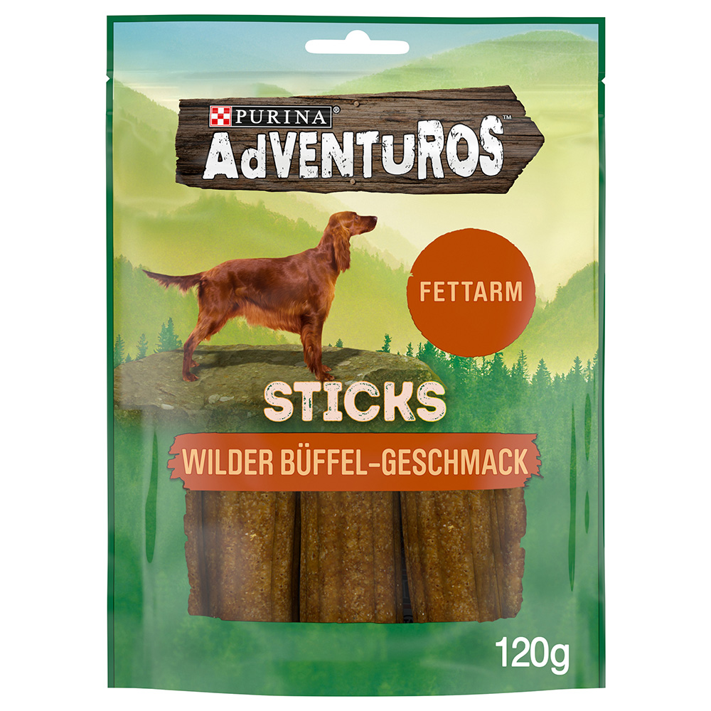 3 + 1 gratis! 4 x PURINA Adventuros - Sticks Wilder Büffel 4 x 120 g 3 + 1 gratis! 4 x PURINA Adventuros - Sticks Wilder Büffel 4 x 120 g von AdVENTuROS