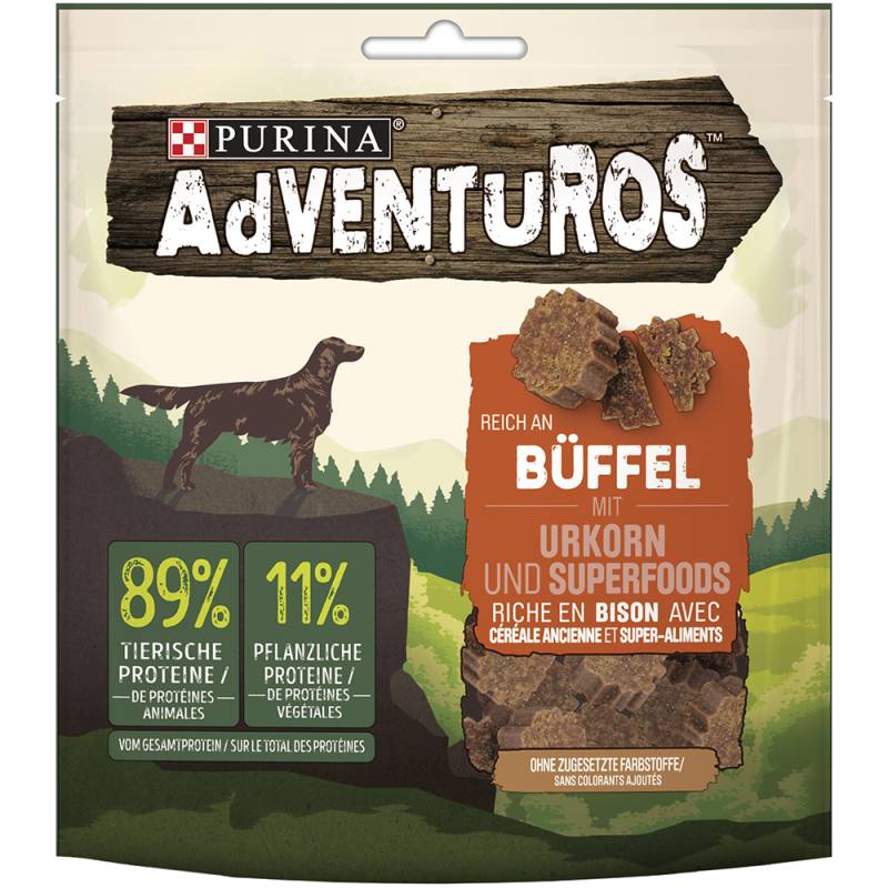 PURINA Adventuros Reich an Büffel mit Urkorn - Sparpaket: 12 x 90 g von AdVENTuROS