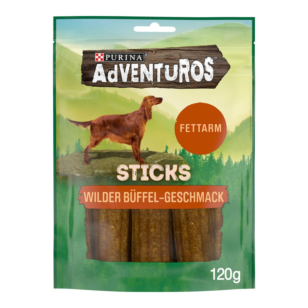 Purina AdVENTuROS Sticks, Hundeleckerli fettarm mit Büffelgeschmack 3x120g von AdVENTuROS
