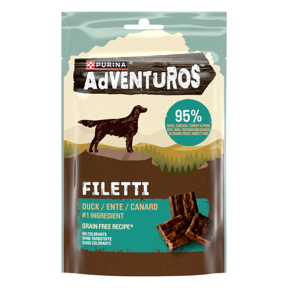 PURINA Adventuros Filetti mit Ente - Sparpaket: 7 x 70 g von AdVENTuROS