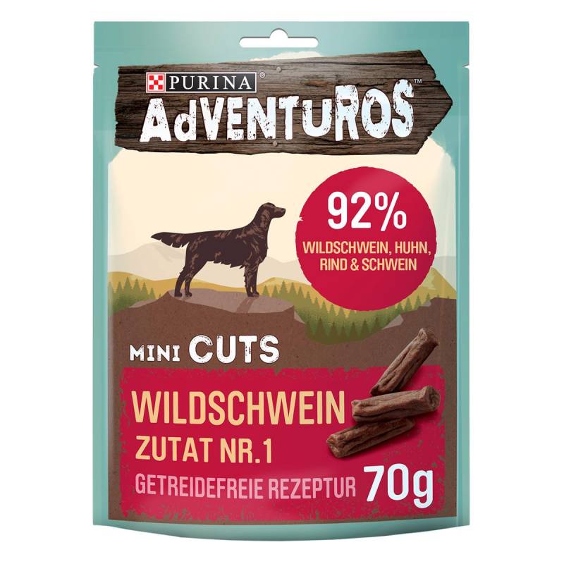 Purina AdVENTuROS Mini Cuts, Hundeleckerli getreidefrei mit Wildschwein 3x70g von AdVENTuROS