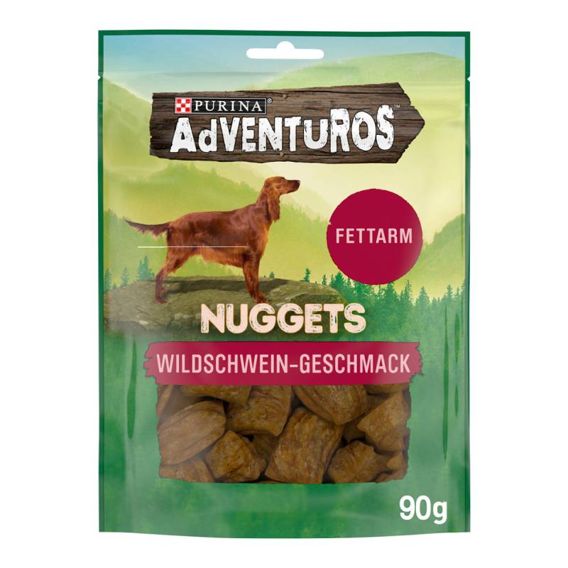Purina AdVENTuROS Nuggets, Hundeleckerli fettarm mit Wildschweingeschmack 3x90g von AdVENTuROS