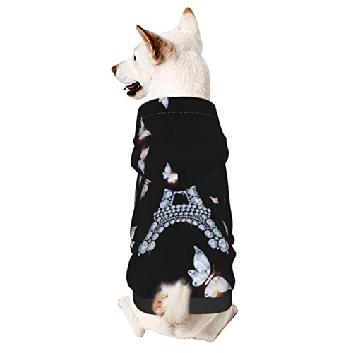 Eiffelturm-Hunde-Kapuzenpullover, Haustierkleidung mit Hut, weicher Mantel für kleine, mittelgroße und große Hunde von Adasomu