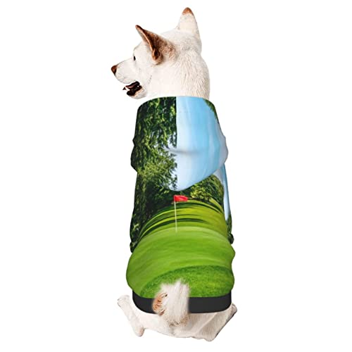 Hunde-Kapuzenpullover für Golfplatz, mit Mütze, weicher Mantel für kleine, mittelgroße und große Hunde von Adasomu