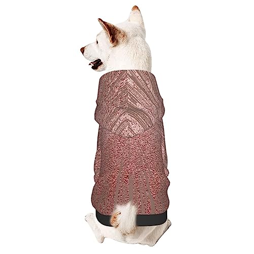Hunde-Kapuzenpullover mit Hut, weicher Mantel für kleine, mittelgroße und große Hunde, Roségoldfarben von Adasomu