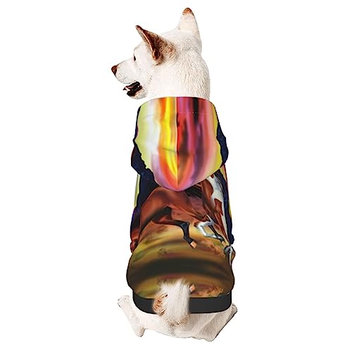 Hunde-Kapuzenpullover mit Laufpferden, Haustierkleidung mit Mütze, weicher Mantel für kleine, mittelgroße und große Hunde Hunde-Kapuzenpullover mit Laufpferden, Haustierkleidung mit Mütze, weicher Mantel für kleine, mittelgroße und große Hunde von Adasomu
