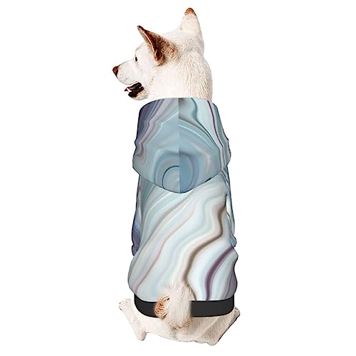 Hunde-Kapuzenpullover mit Marmor-Motiv, Haustierkleidung mit Hut, weicher Mantel für kleine, mittelgroße und große Hunde Hunde-Kapuzenpullover mit Marmor-Motiv, Haustierkleidung mit Hut, weicher Mantel für kleine, mittelgroße und große Hunde von Adasomu