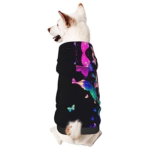 Hunde-Kapuzenpullover mit Schmetterlingsmotiv, weicher Mantel für kleine, mittelgroße und große Hunde von Adasomu