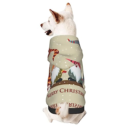 Hunde-Kapuzenpullover mit Weihnachtswichteln, Haustierkleidung mit Mütze, weicher Mantel für kleine, mittelgroße und große Hunde Hunde-Kapuzenpullover mit Weihnachtswichteln, Haustierkleidung mit Mütze, weicher Mantel für kleine, mittelgroße und große Hunde von Adasomu