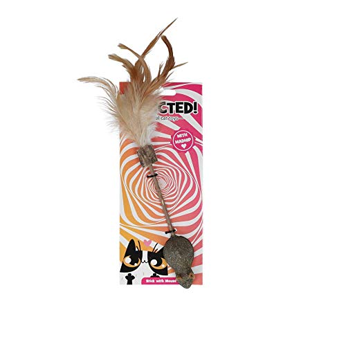 Addicted Spielzeug mit Federn für Katzen, Stick mit Maus und Federn Addicted Spielzeug mit Federn für Katzen, Stick mit Maus und Federn von Addicted