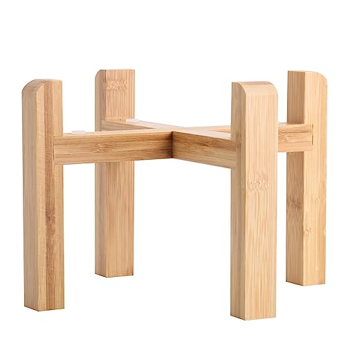 Addogyy Erhöhter Futternapf, Holzständer für mittelgroße und große Rassen, 19,5 cm breit, rutschfest, modern, niedlich, Porzellan, Haustiernapf, Höhe 16 cm, Breite Monat Addogyy Erhöhter Futternapf, Holzständer für mittelgroße und große Rassen, 19,5 cm breit, rutschfest, modern, niedlich, Porzellan, Haustiernapf, Höhe 16 cm, Breite Monat von Addogyy