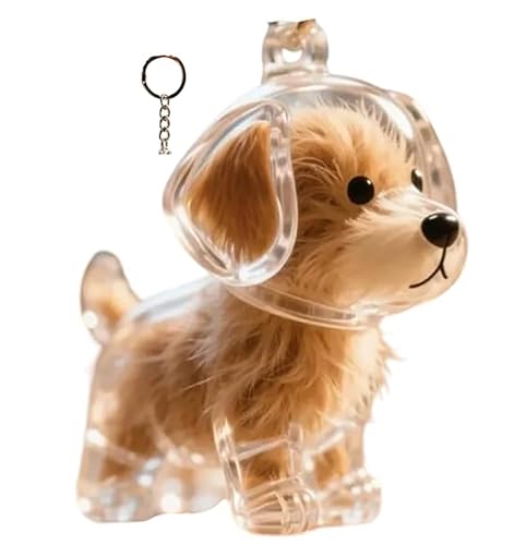 Hundehaarsammler Schlüsselanhänger Charm Memorial Aufbewahrungsbox Tierhaare Memorial Andenken Transparent Niedlich Schlüsselanhänger Tierhaare Andenken Box für Hund Fell Memorial Schlüsselanhänger von Aderpmin