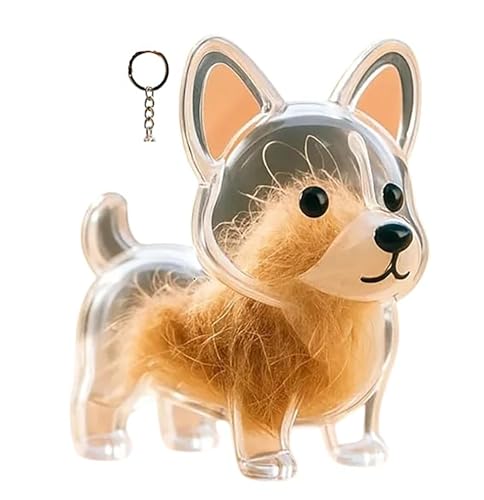 Hundehaarsammler Schlüsselanhänger Charm Memorial Aufbewahrungsbox Tierhaare Memorial Andenken Transparent Niedlich Schlüsselanhänger Tierhaare Andenken Box für Hund Fell Memorial Schlüsselanhänger von Aderpmin