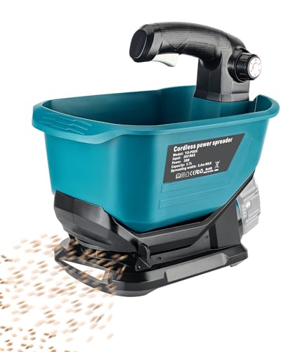 Adisipsoarin Fertiliser für Makita 18V Akku, Düngerstreuerr für Rasen, Dünger, Steinsalz und Eisschmelze (Batterie Nicht im Lieferumfang enthalten) von Adisipsoarin