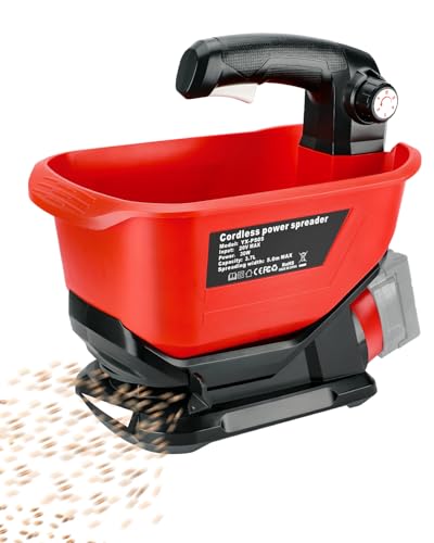 Adisipsoarin Fertiliser für Milwaukee M18 18V Akku, Düngerstreuerr für Rasen, Dünger, Steinsalz und Eisschmelze (Batterie Nicht im Lieferumfang enthalten) von Adisipsoarin