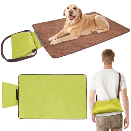Adiwo Faltbare wasserdichte Haustier Decke, 100 x 70cm Camping Decke Hund Katze Mat Wärmende Decke mit Tasche Hundebett Hundematte Hundedecken für Outdoor Innen Reisedecke für Haustier von Adiwo