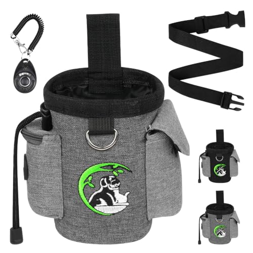 Adiwo Hunde Leckerlibeutel und Training Clicker, Grau von Adiwo