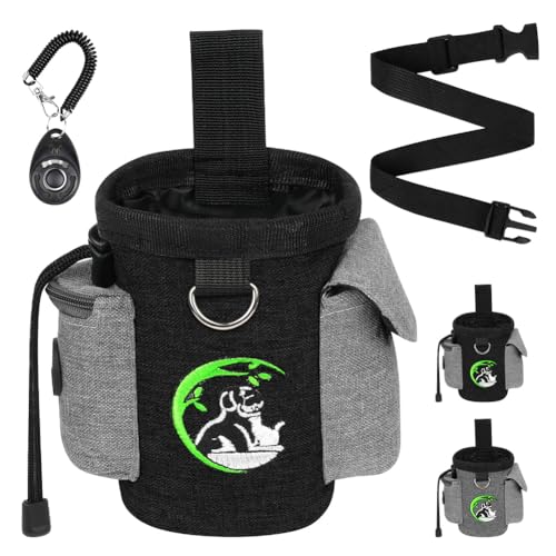 Adiwo Hunde Leckerlibeutel und Training Clicker, Schwarz von Adiwo
