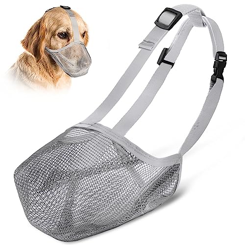 Adiwo Maulkorb für Hunde,Hunde Maulkorb mit Abgerundetem Mesh Schlaufe Atmungsaktiv Sicherer Schneller Sitz Für Kleine Mittelgroße Große Hunde Verstellbare Fressschutz Hund Beißen und Kauen Grau XL Adiwo Maulkorb für Hunde,Hunde Maulkorb mit Abgerundetem Mesh Schlaufe Atmungsaktiv Sicherer Schneller Sitz Für Kleine Mittelgroße Große Hunde Verstellbare Fressschutz Hund Beißen und Kauen Grau XL von Adiwo